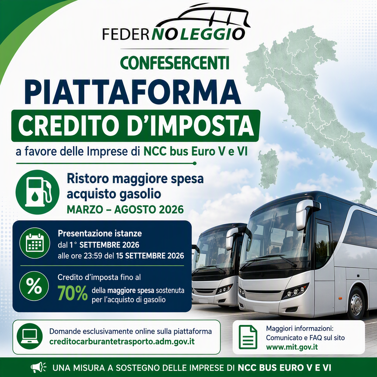 Piattaforma credito d’imposta a favore imprese di autotrasporto, – ristoro maggiore spesa acquisto gasolio – marzo-agosto 2026